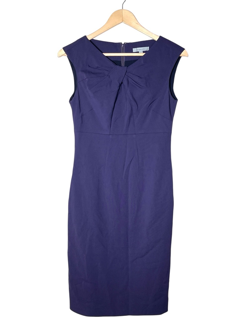Classiques Entier purple wool blend sleeveless sheath dress size 2 B181